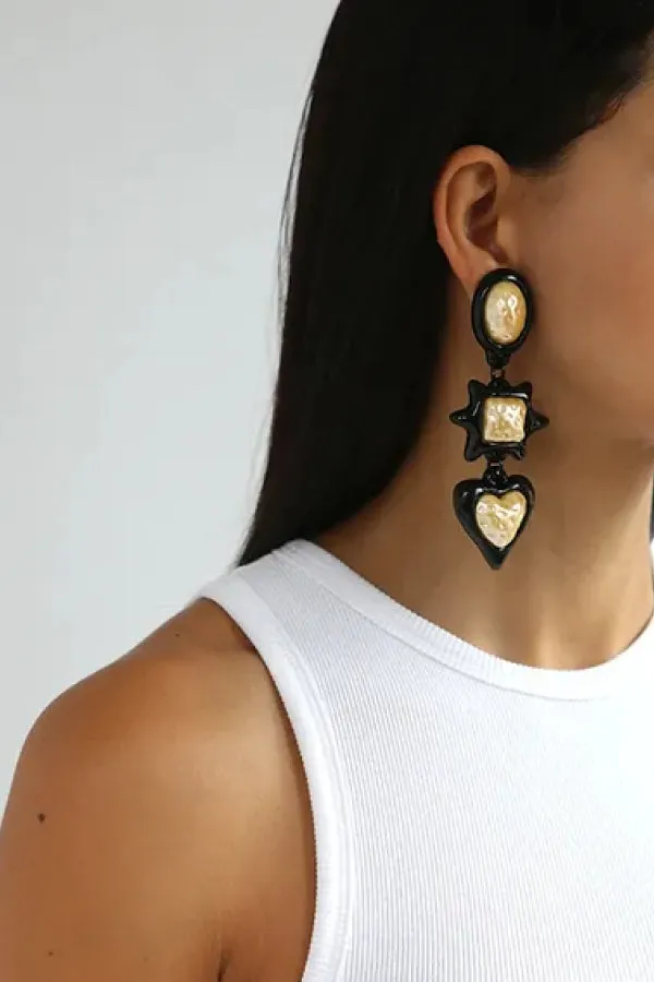 Foxy Brown Earrings Black