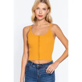 Front Closure With Hooks Sweater Cami Top