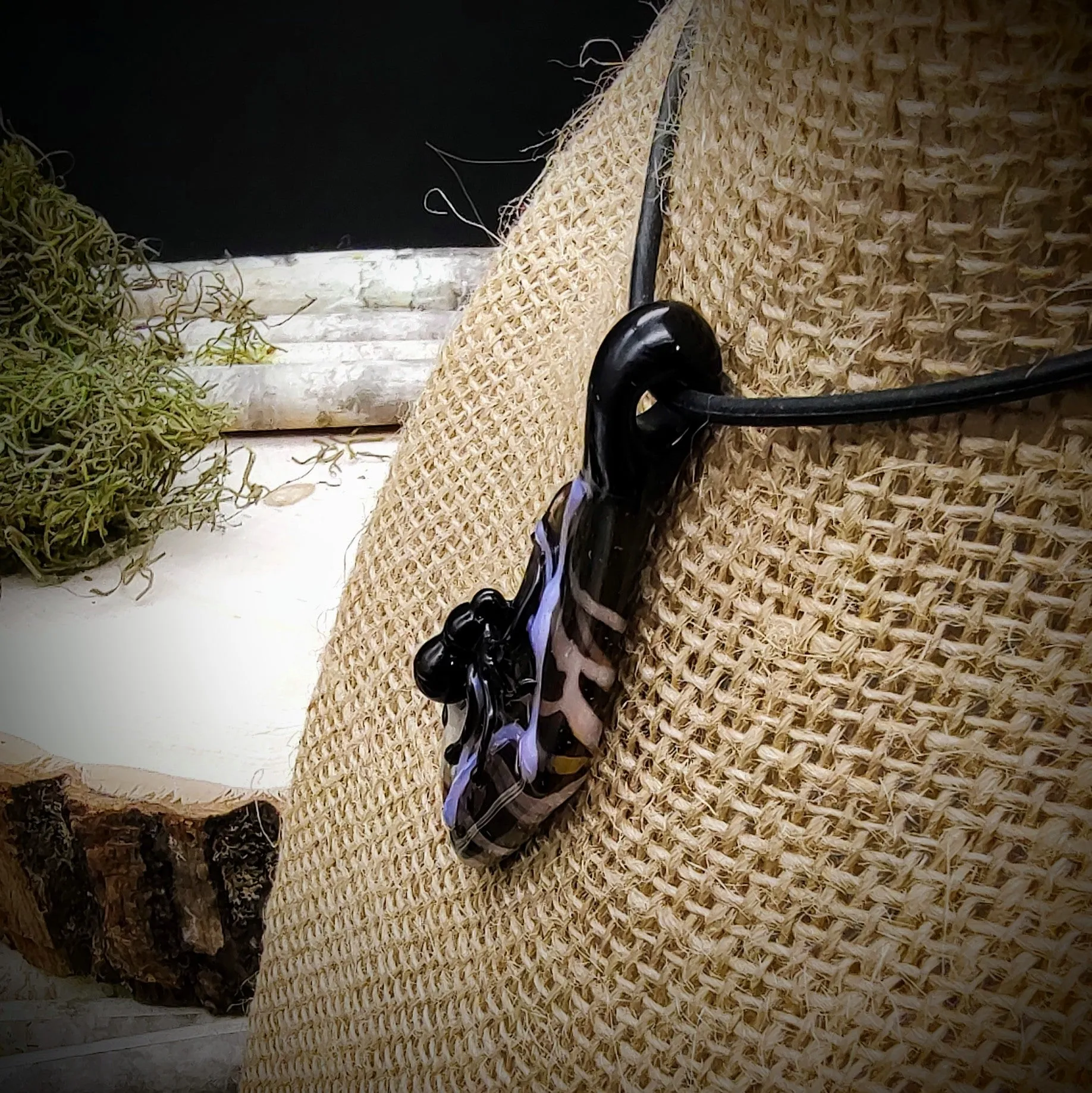 Fumed Spider Pendant (Ready To Ship)