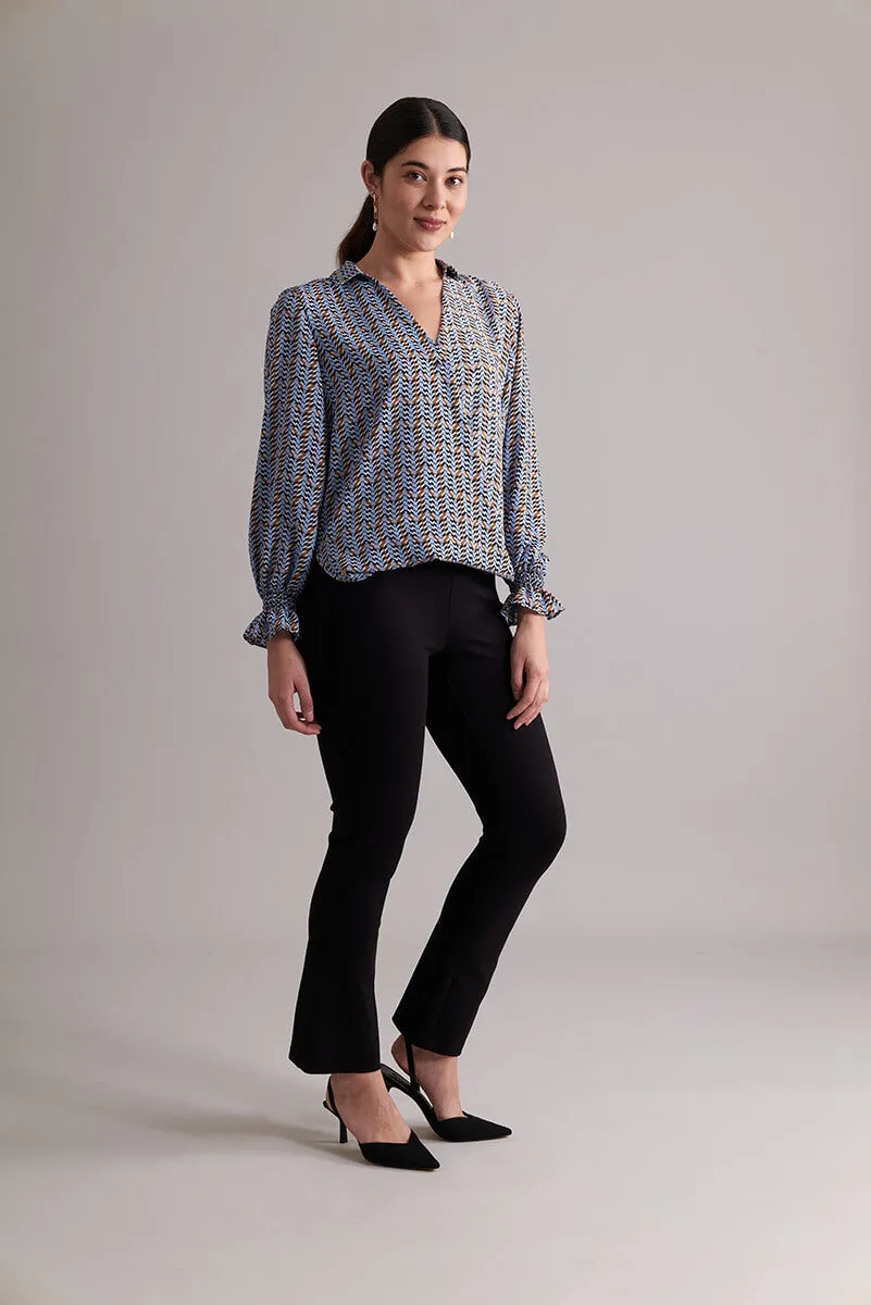 Gala Twist Blouse - Heart String Blue