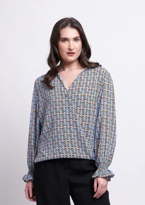 Gala Twist Blouse - Heart String Blue