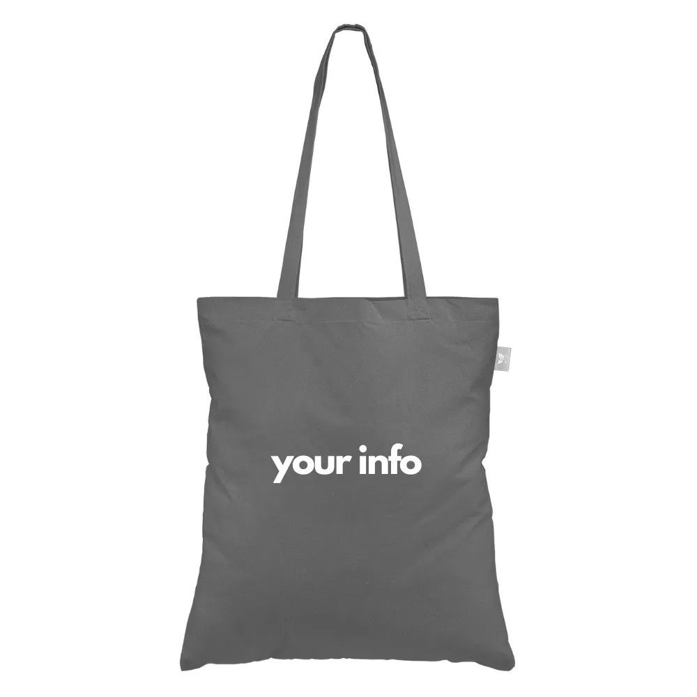 Geo 5oz Recycled Cotton Tote - Your logo - FREE SHIPPING