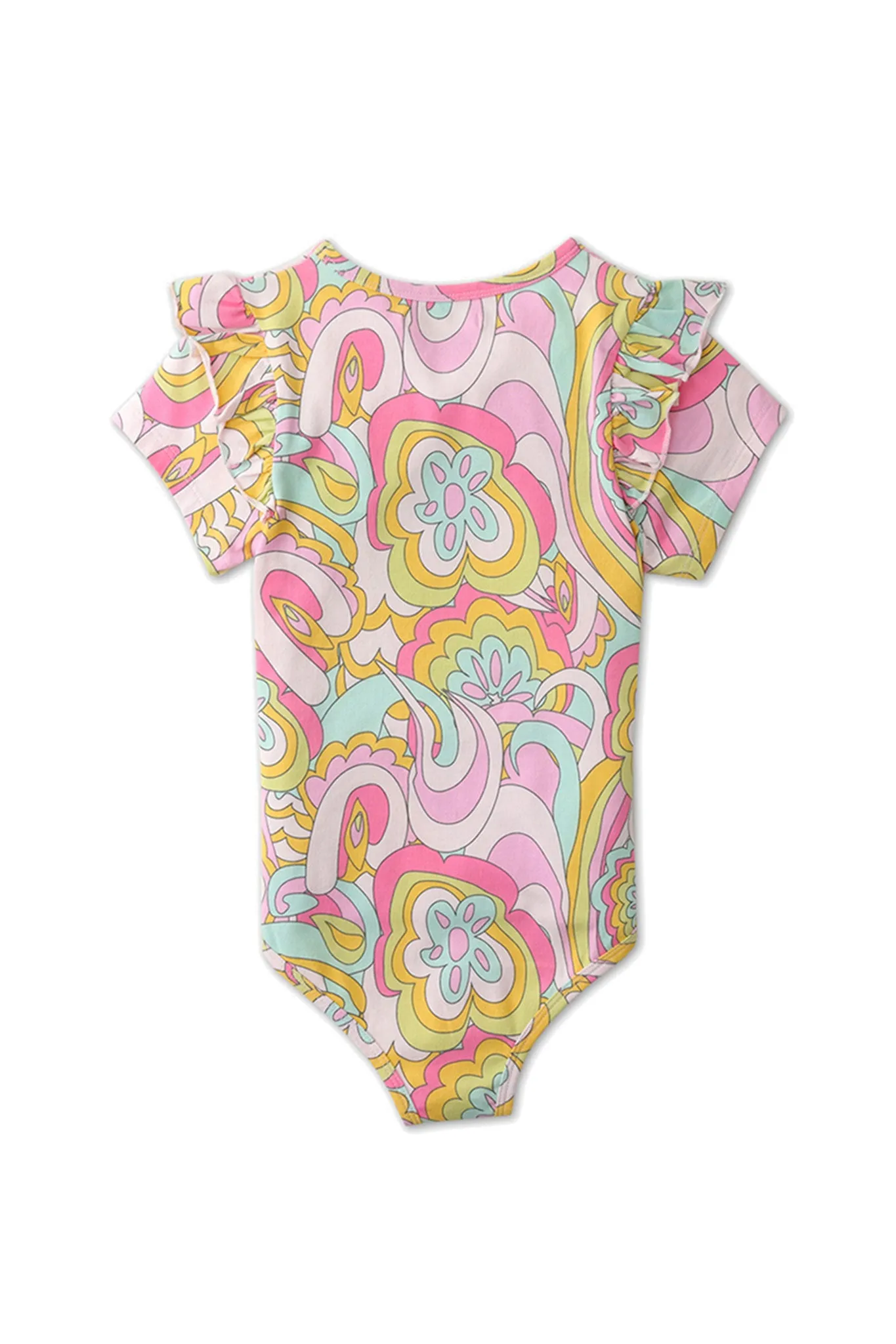 Gingernaps Psychedelic Print Jersey Bodysuit