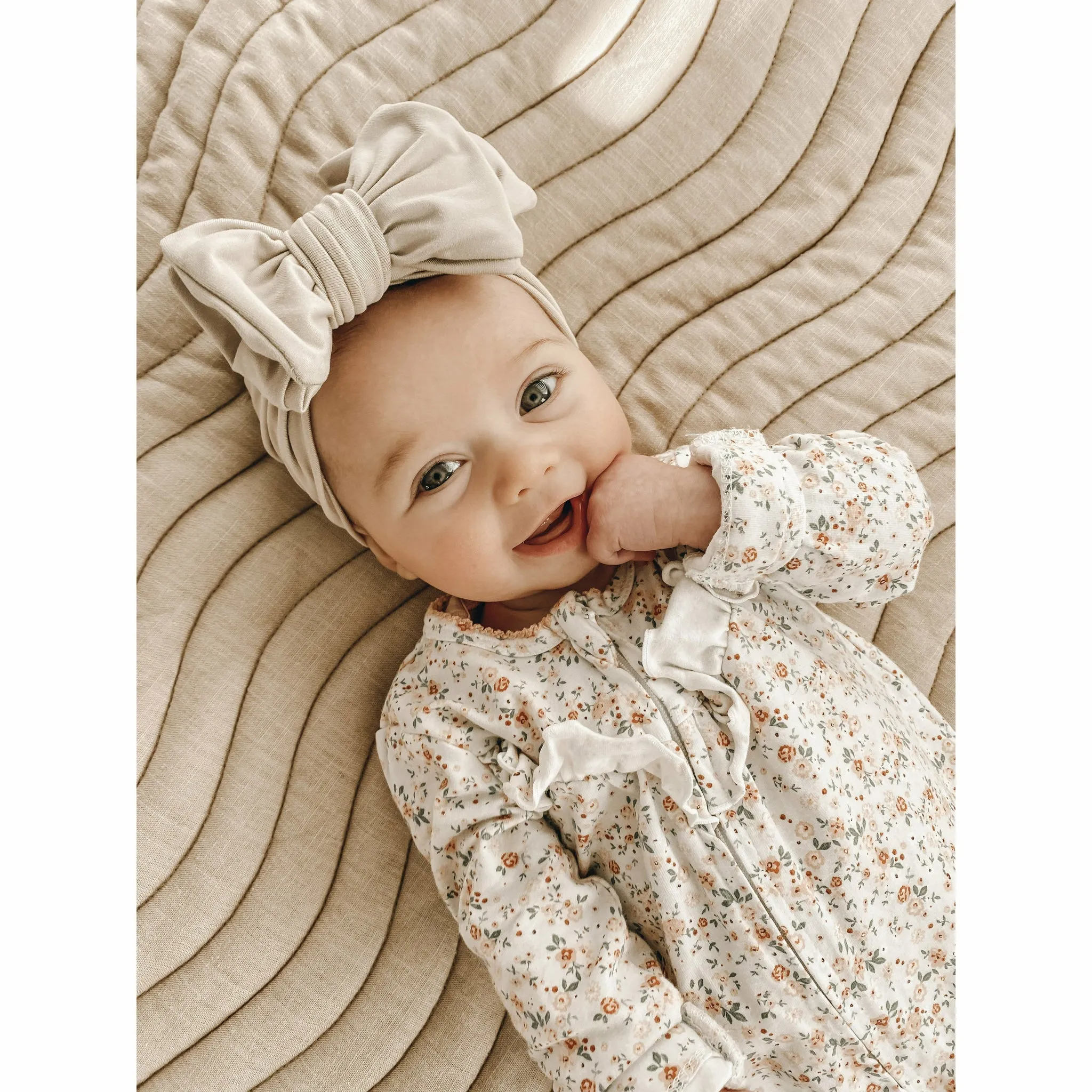 Girls Oversized Topknot Headband - Clay