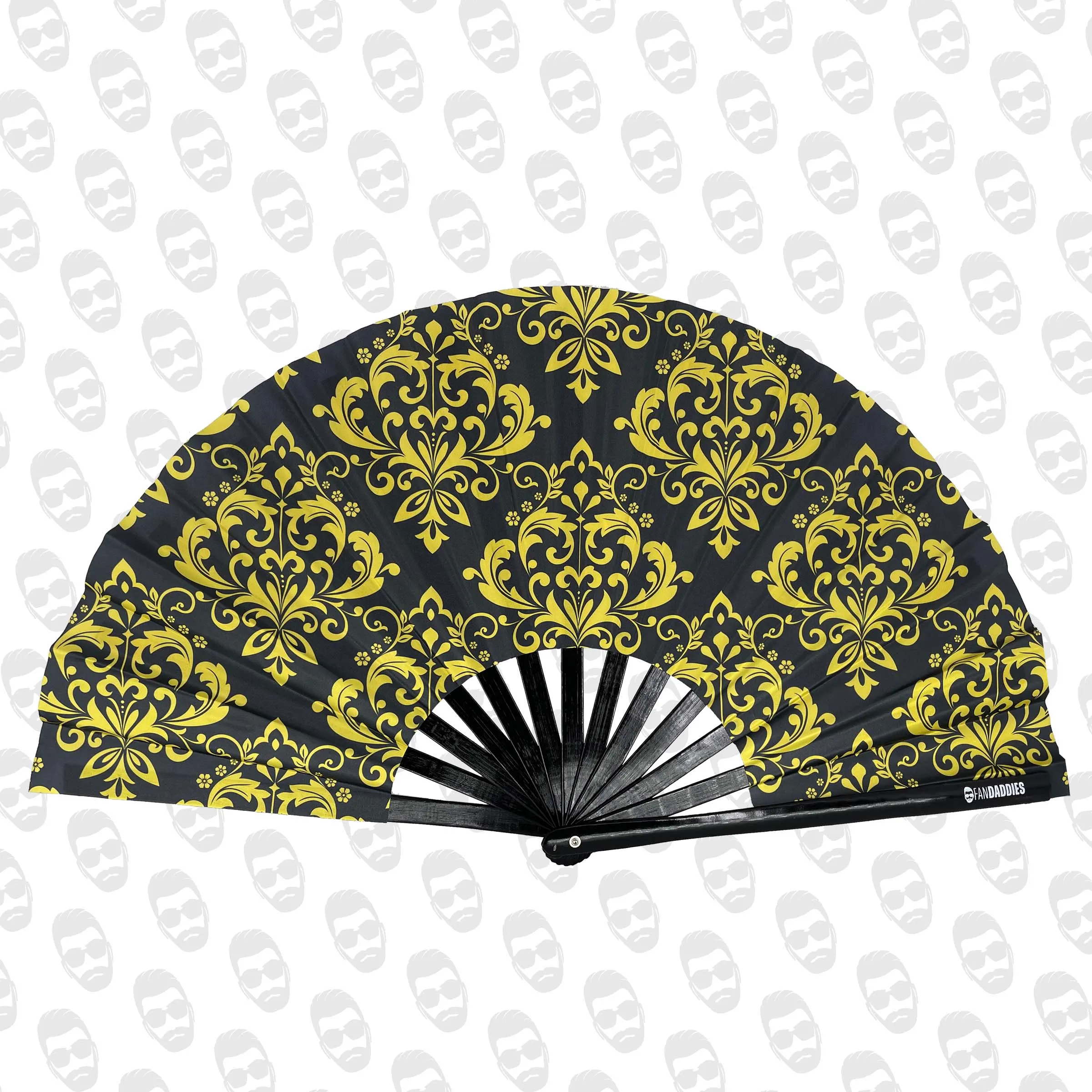 Gold Damask UV Fan