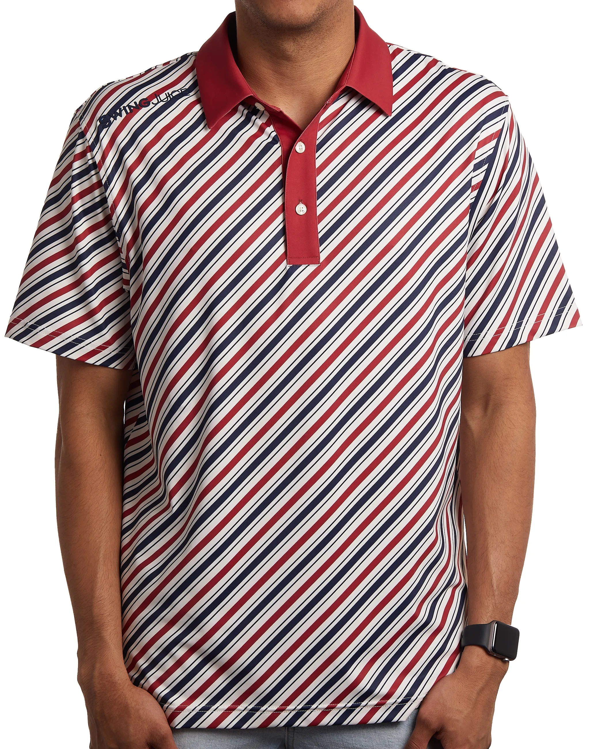 Golf Americana Diagonal Stripe Men's Polo