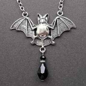 Gone Batty Black Necklace