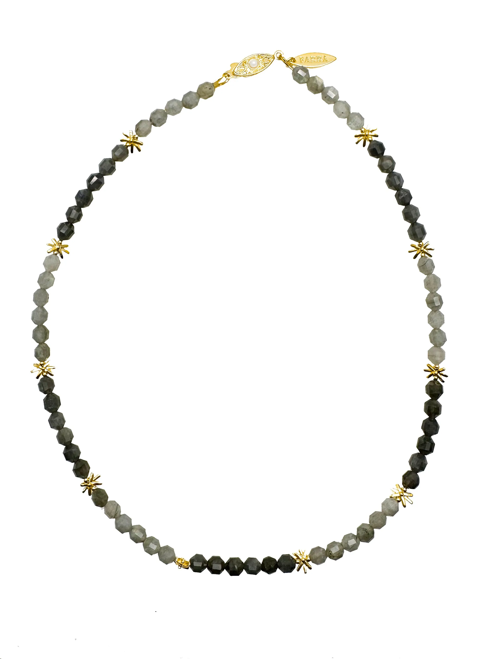 Gray Color Labradorite Delicacy  Necklace KN006