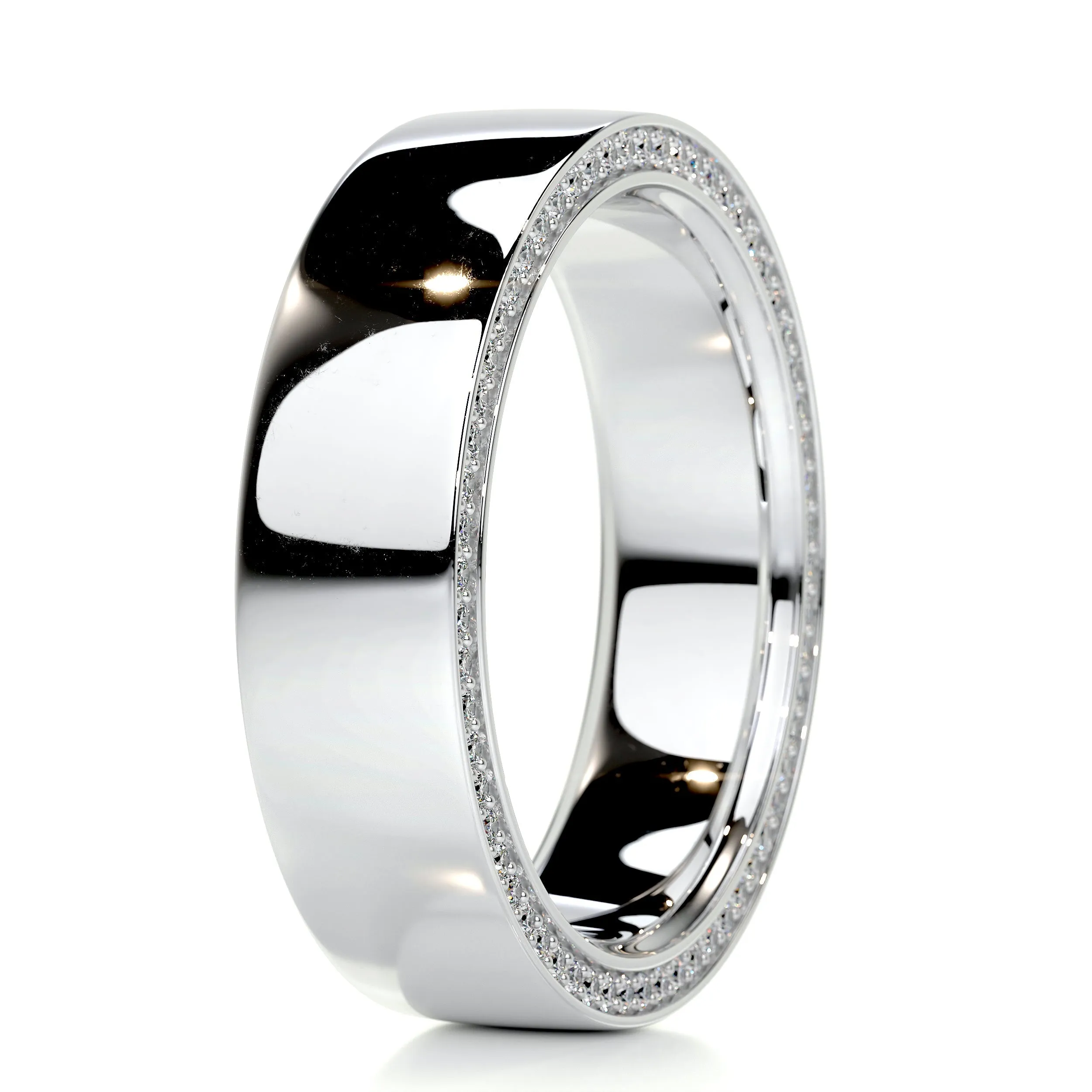 Greg Men's Diamond Wedding Band   (0.50 Carat) -14K White Gold (RTS)