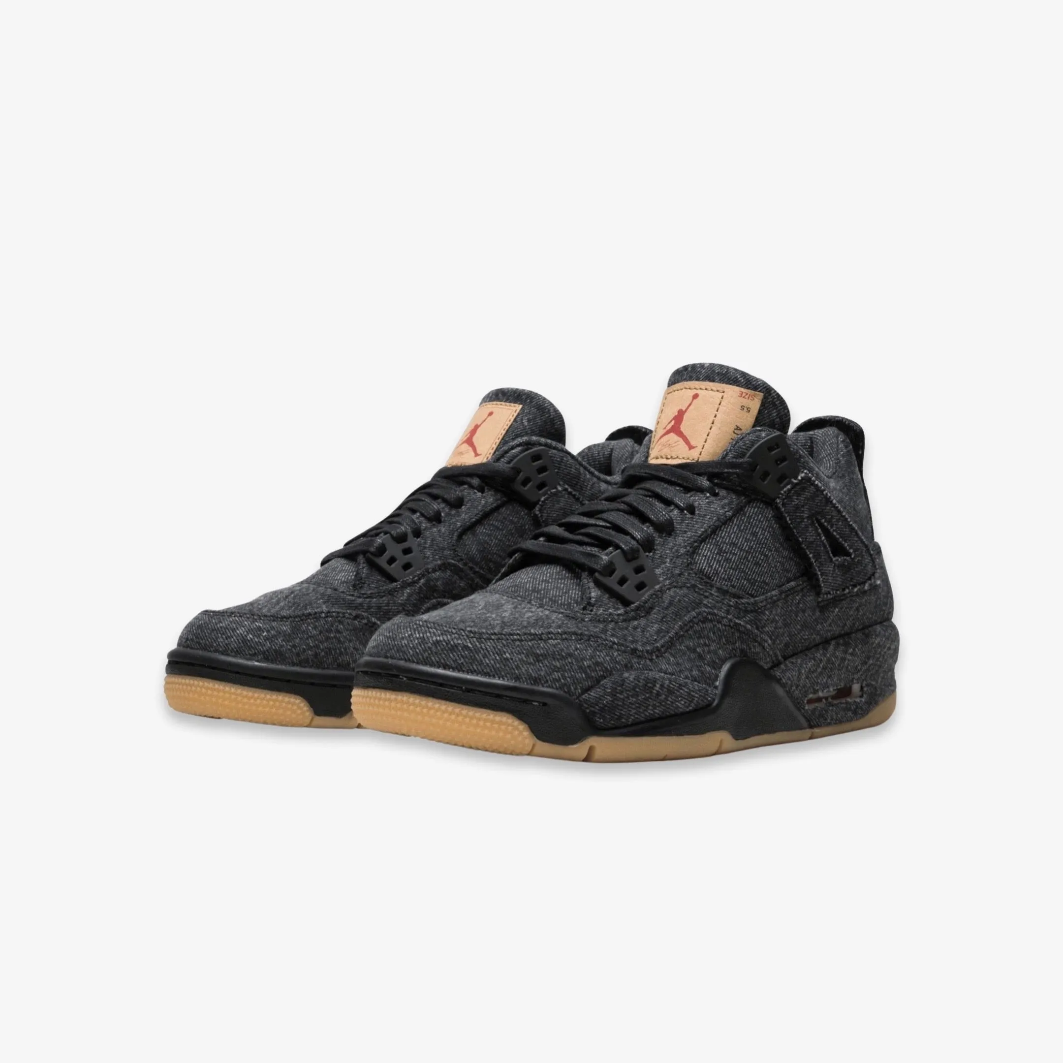 (GS) Air Jordan 4 Retro Levi's NRG 'Black Denim' (Blank Tag) (2018) AQ9103-001