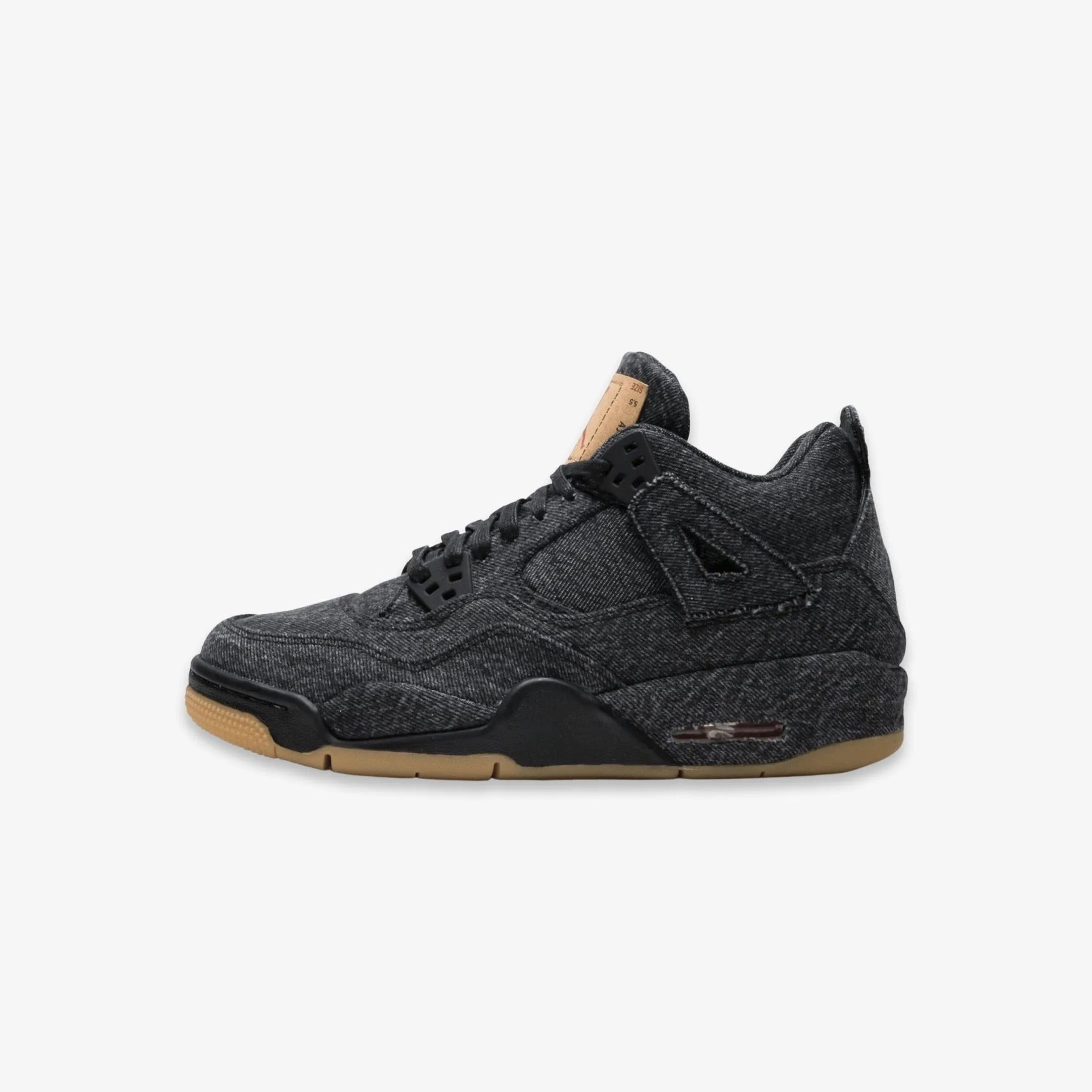 (GS) Air Jordan 4 Retro Levi's NRG 'Black Denim' (Blank Tag) (2018) AQ9103-001