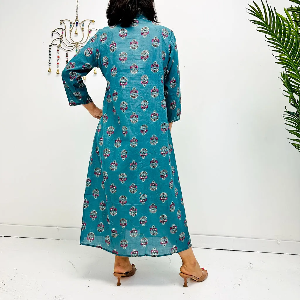 Hand Block Printed Maxi Bohemian Dress