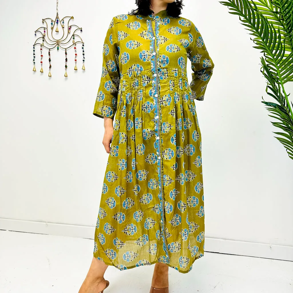 Hand Block Printed Maxi Bohemian Dress