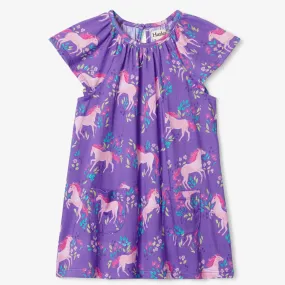 Hatley Easy Raglan Dress - Meadow Pony