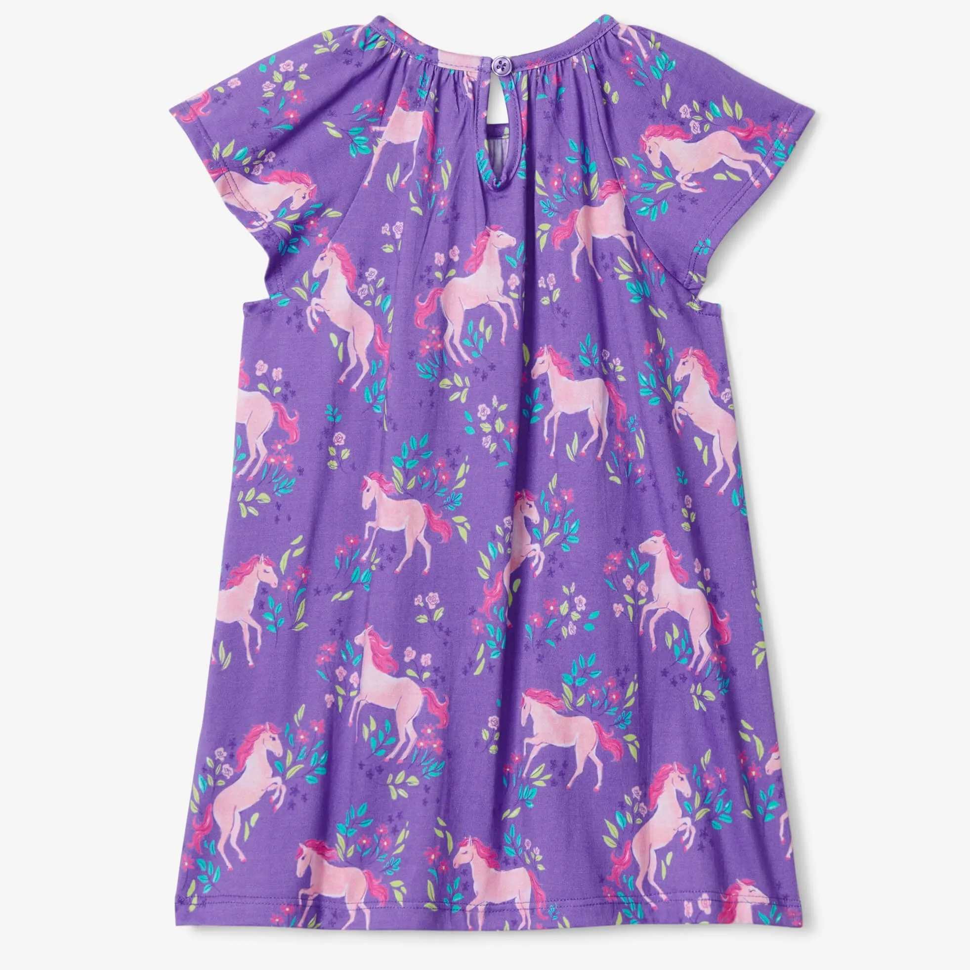 Hatley Easy Raglan Dress - Meadow Pony