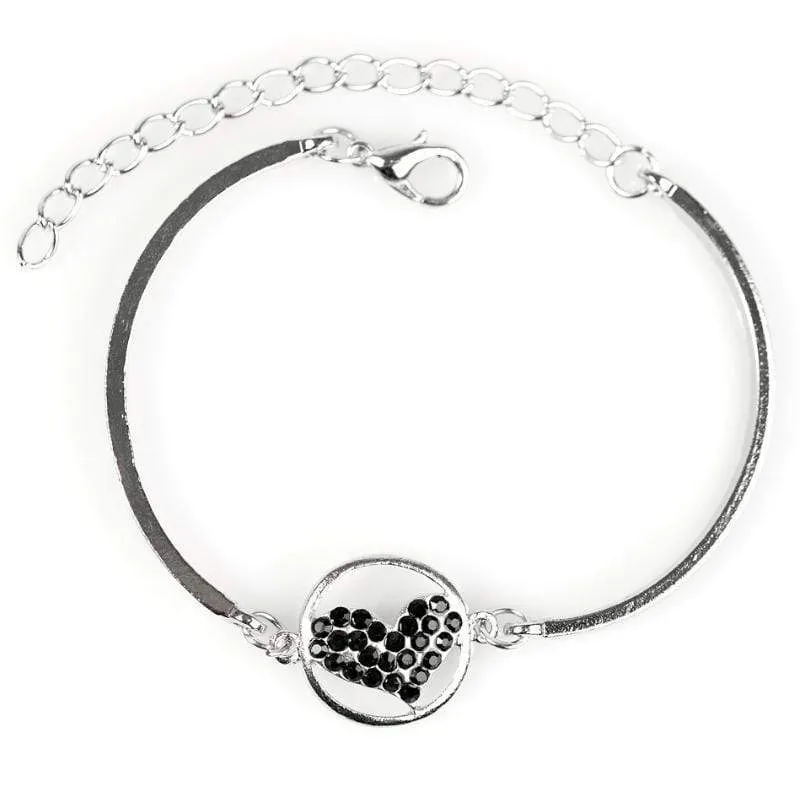 Heart KNOCK Life Black Bracelet