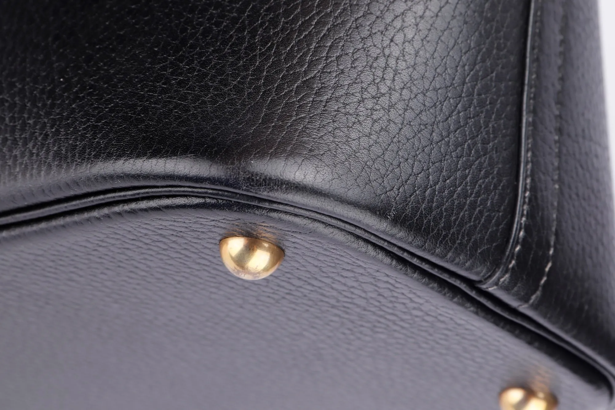 Hermes Bolide 35 (Stamp Z Circle) Black Ardennes Leather, Gold Hardware, with Dust Cover