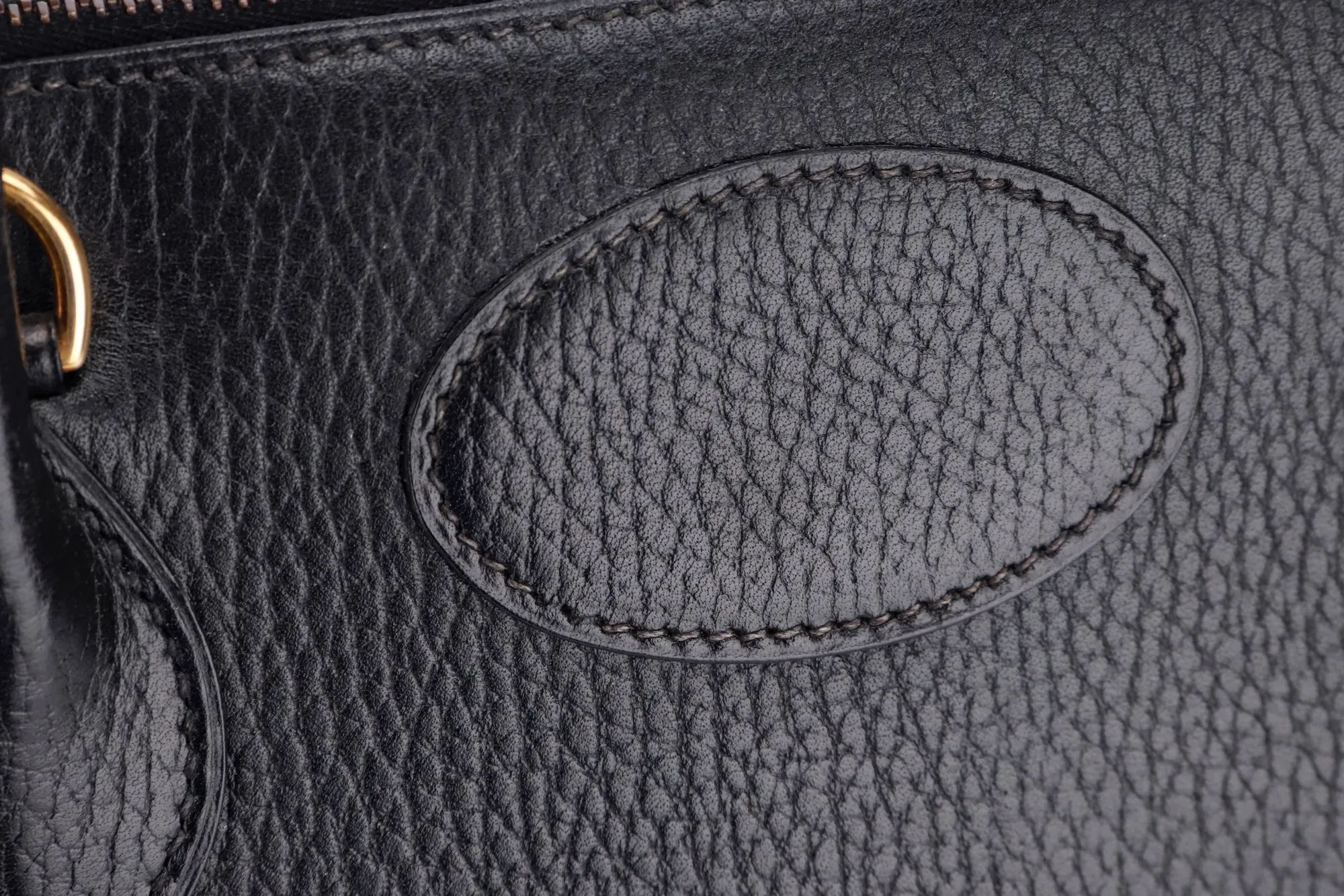 Hermes Bolide 35 (Stamp Z Circle) Black Ardennes Leather, Gold Hardware, with Dust Cover