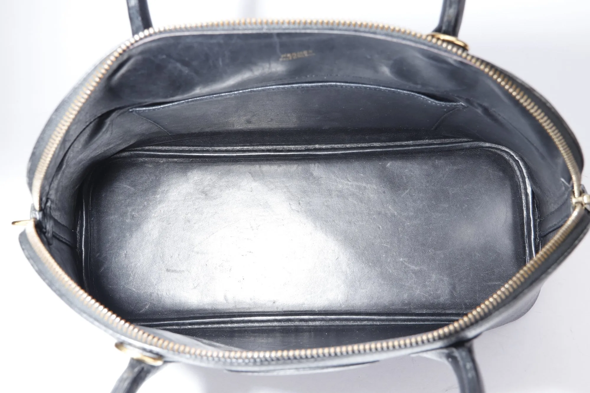 Hermes Bolide 35 (Stamp Z Circle) Black Ardennes Leather, Gold Hardware, with Dust Cover