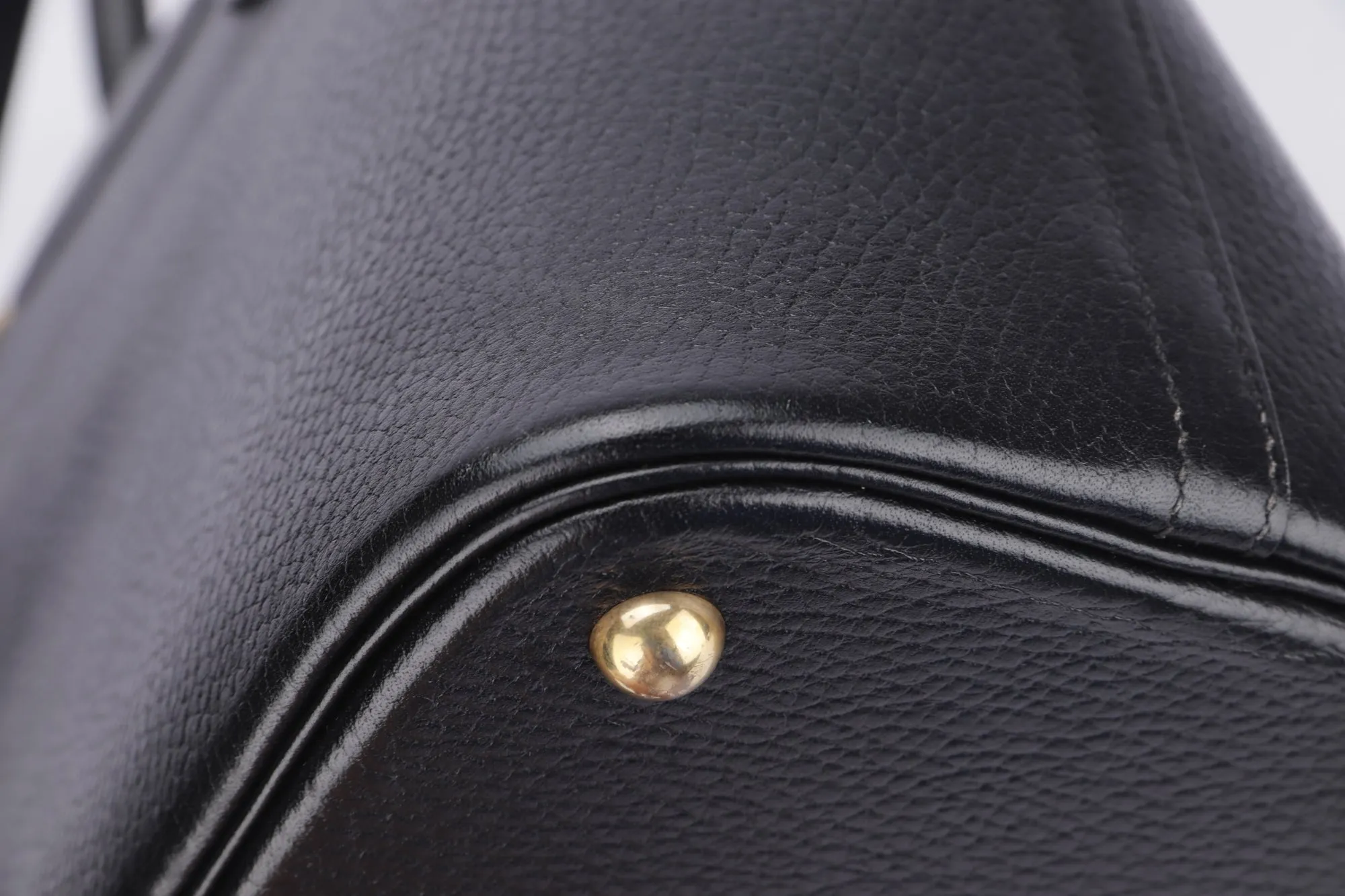 Hermes Bolide 35 (Stamp Z Circle) Black Ardennes Leather, Gold Hardware, with Dust Cover