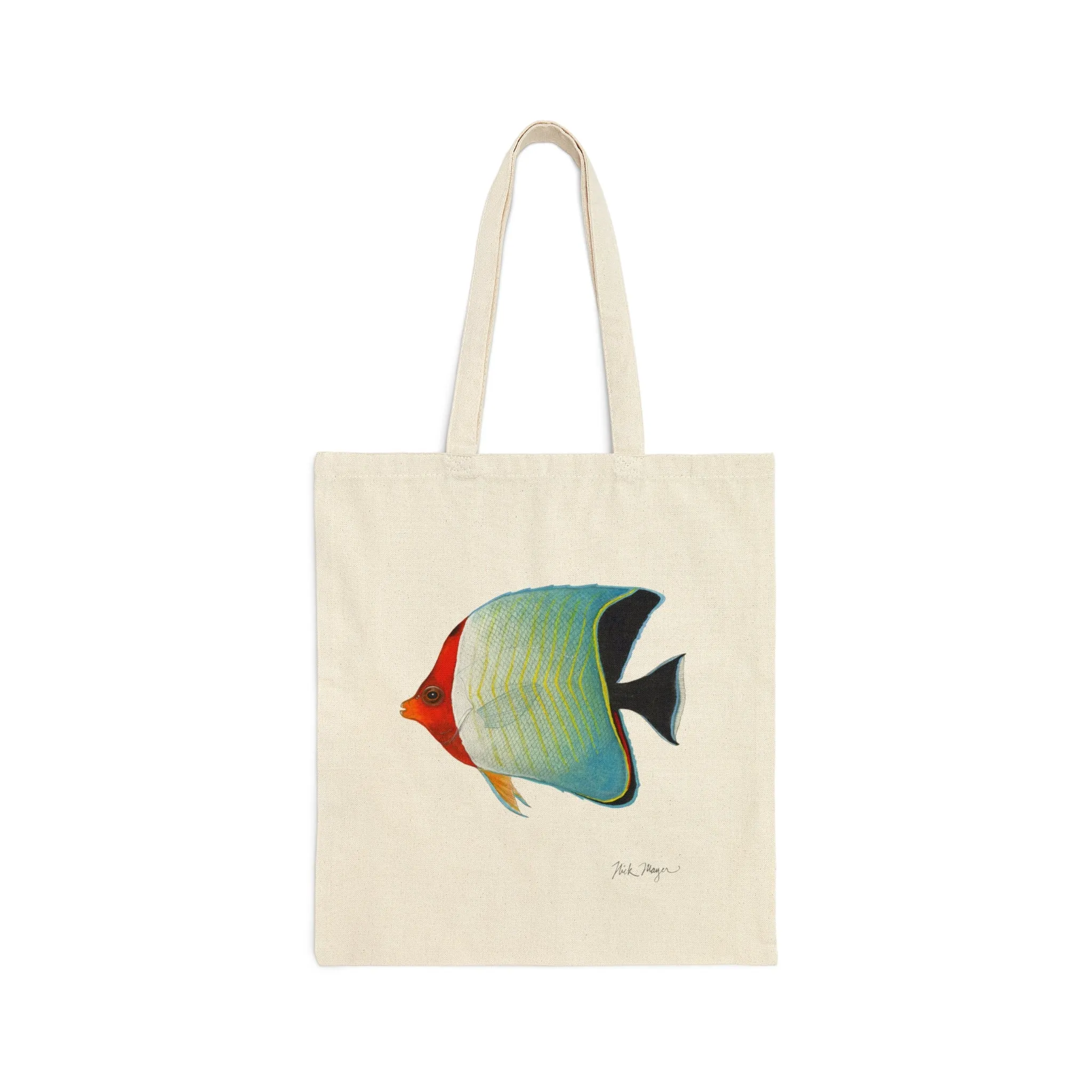 Hooded Butterflyfish Cotton Canvas Tote Bag