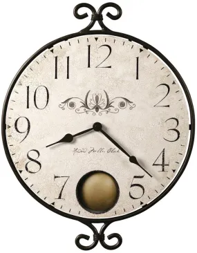 Howard Miller Randall Pendulum Wall Clock - Antiqued Dial - Decorative Frame