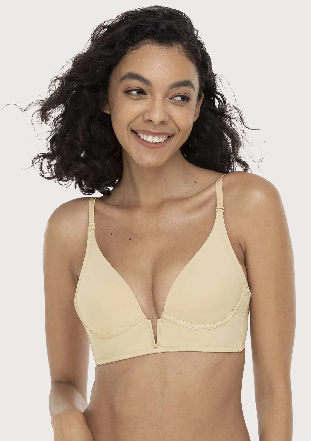 HSIA Deep V Plunge Low Back Wire Bra