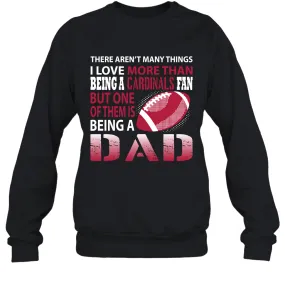 I Love More Than Being A Arizona Cardinals Fan Being A Dad Football Sweatshirt