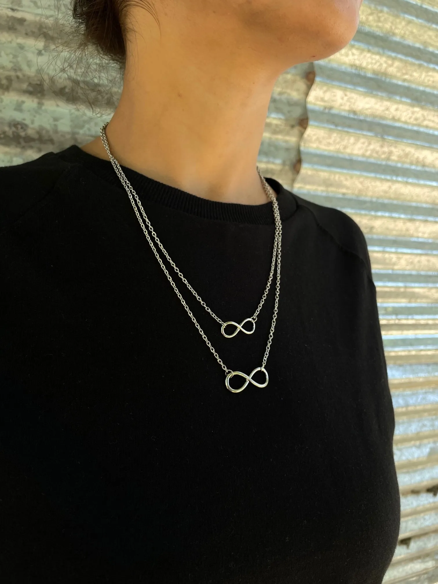 Infinity Multilayer Chain Necklace