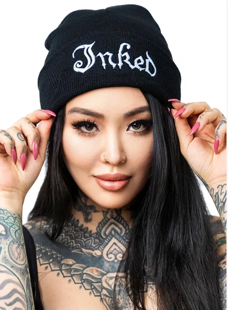 Inked Logo Knit Beanie