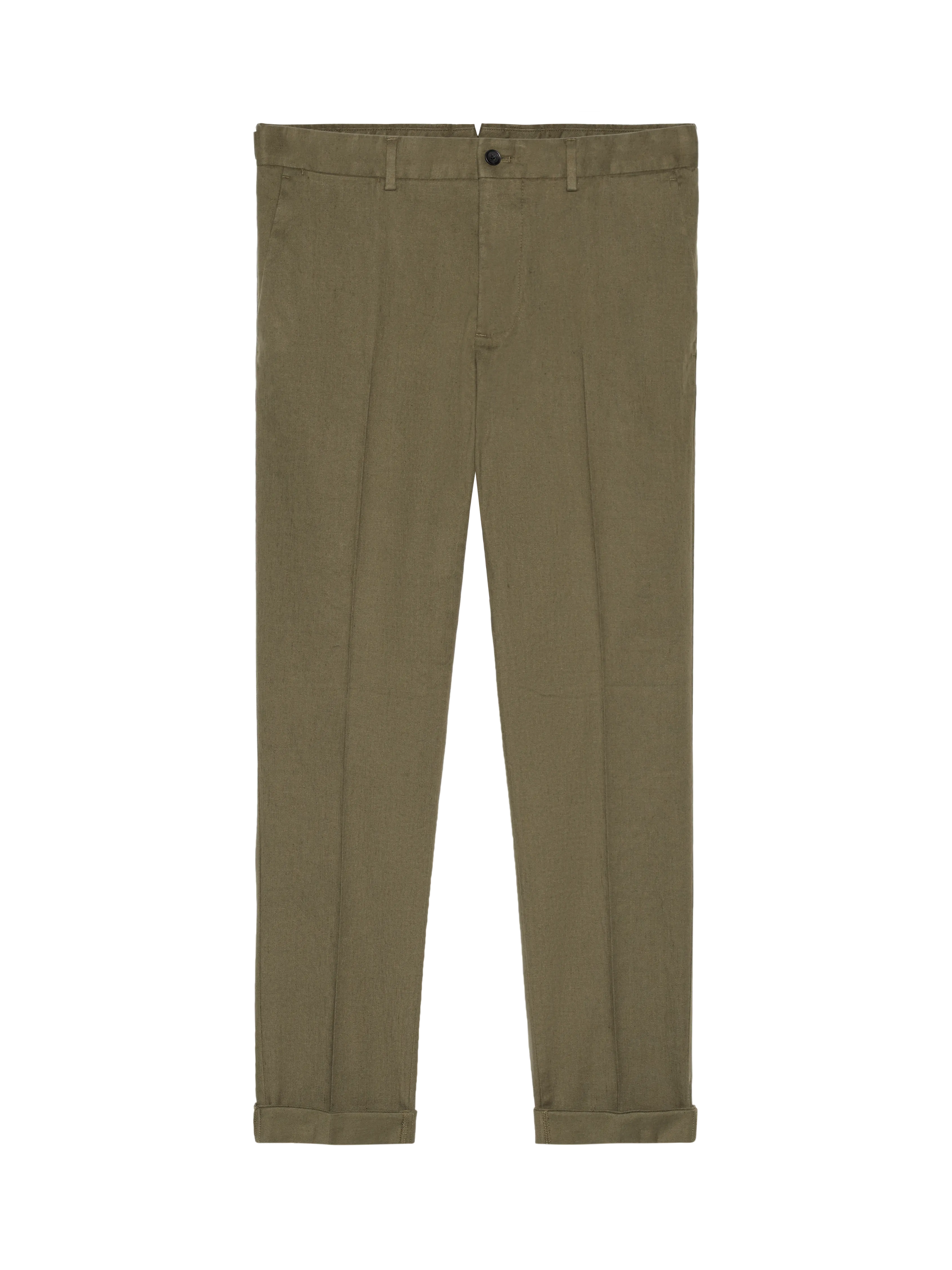 J.Lindeberg Mens Grant Cotton Linen Stretch Pants - IVY GREEN