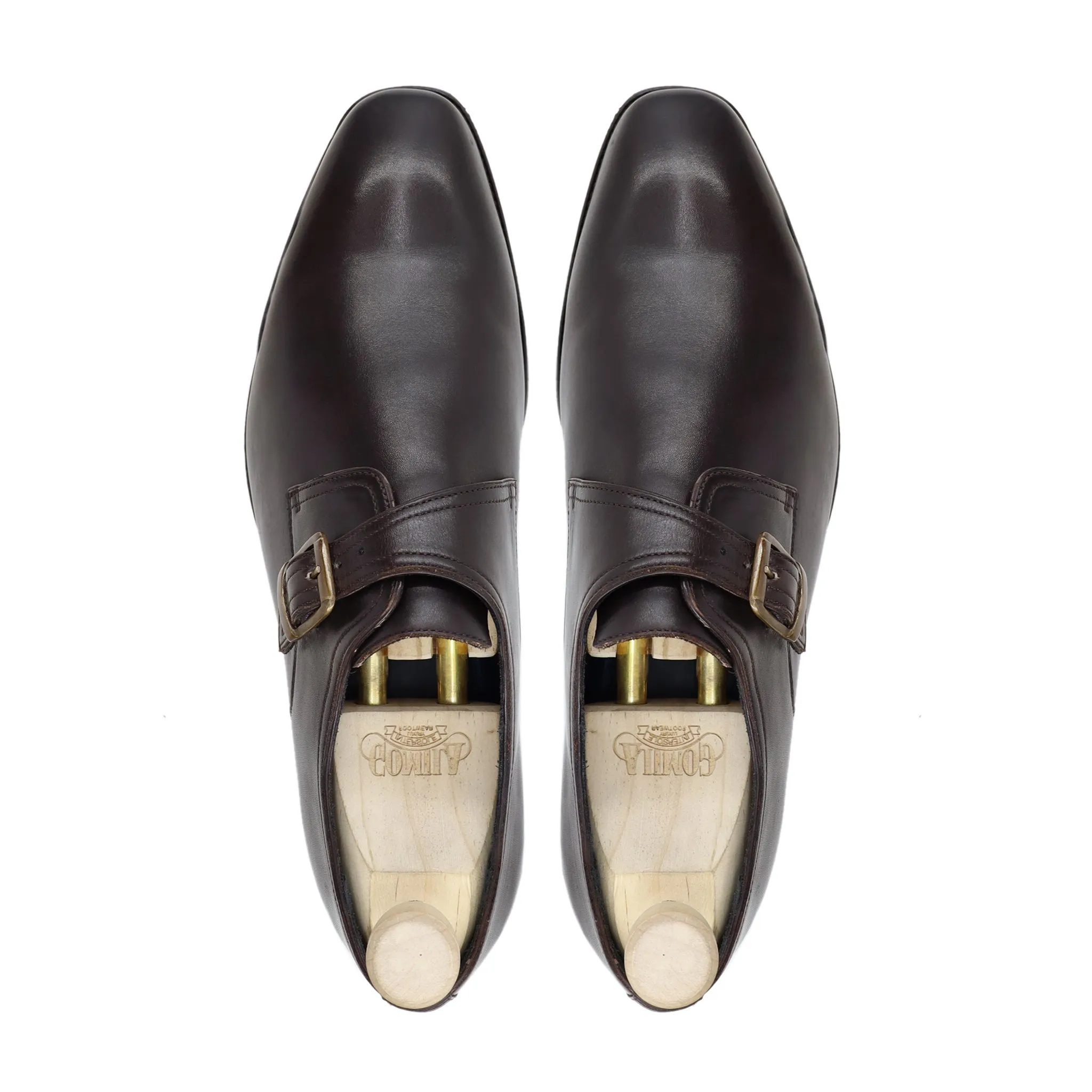 Jonkoping - Men's Dark Brown Calf Leather Single Monkstrap