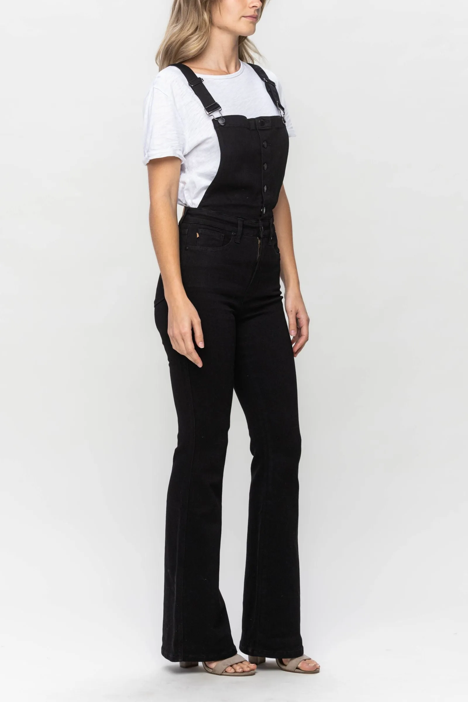 Judy Blue Tummy Control Black Overalls