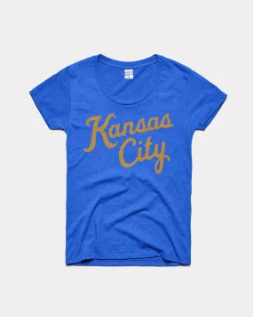 Kansas City Script Women's Royal T-Shirt