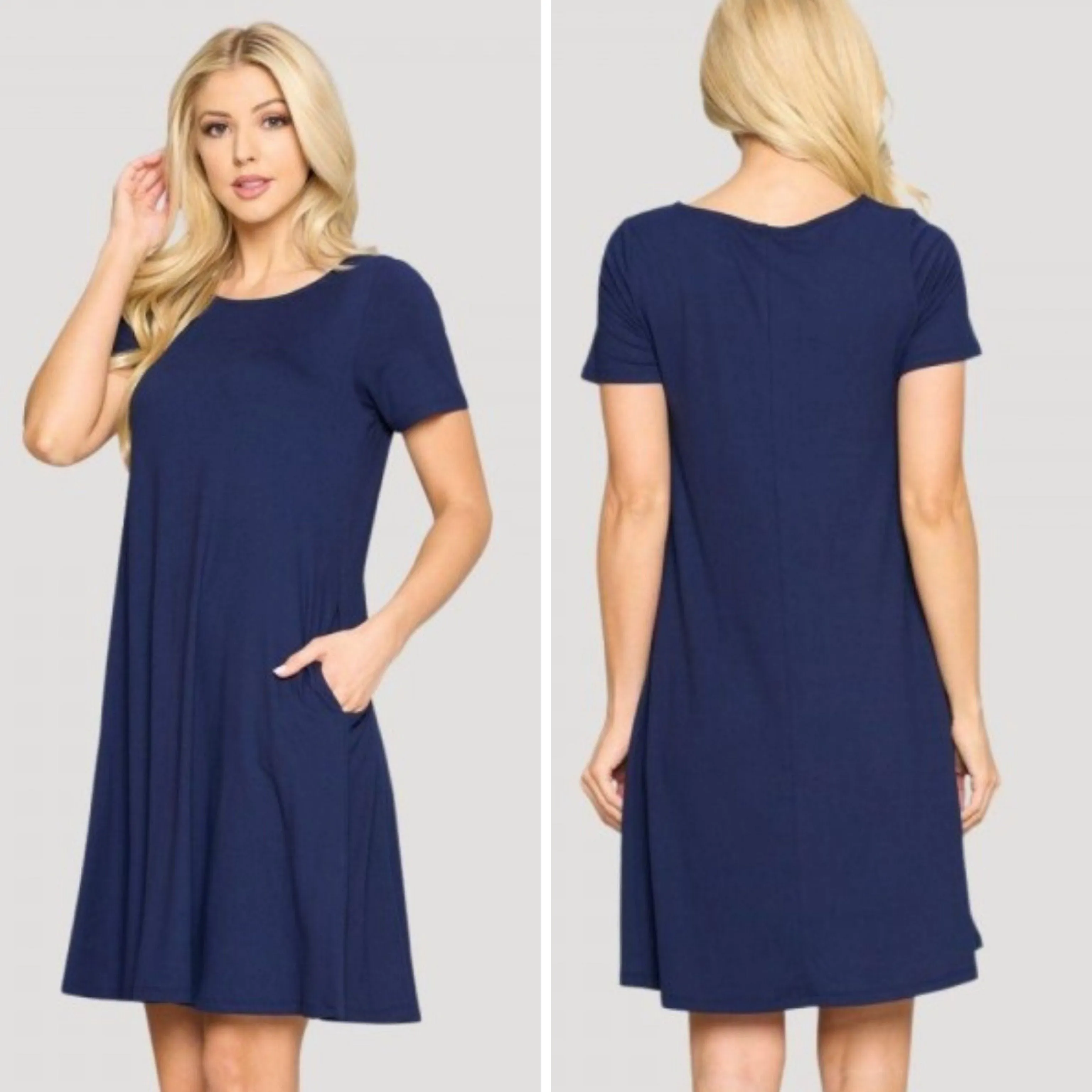 Kaytlynn Navy Shift Dress