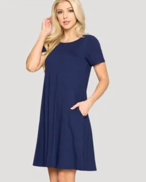 Kaytlynn Navy Shift Dress