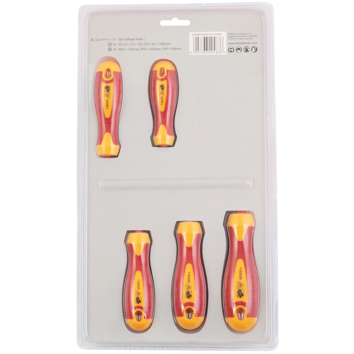 Kendo VDE Screwdriver Set 6 Pieces