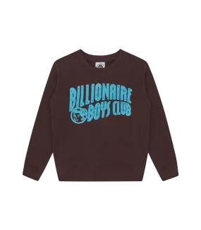 KIDS ARCH LOGO CREWNECK - BROWN