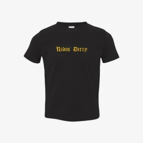 kids ridin' dirty 1996 logo s/s tee (black)