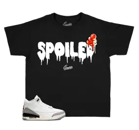 Kids White Cement 3 Reimagined Shirt - Spoiled - Black