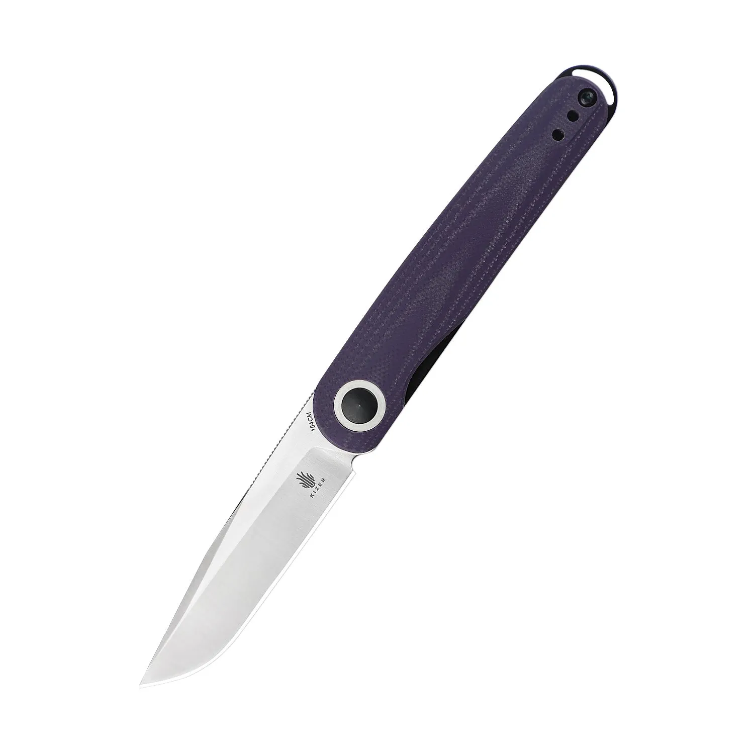 Kizer Azo Squidward Liner Lock Knife Purple G-10 (2.81 Satin) V3604C1