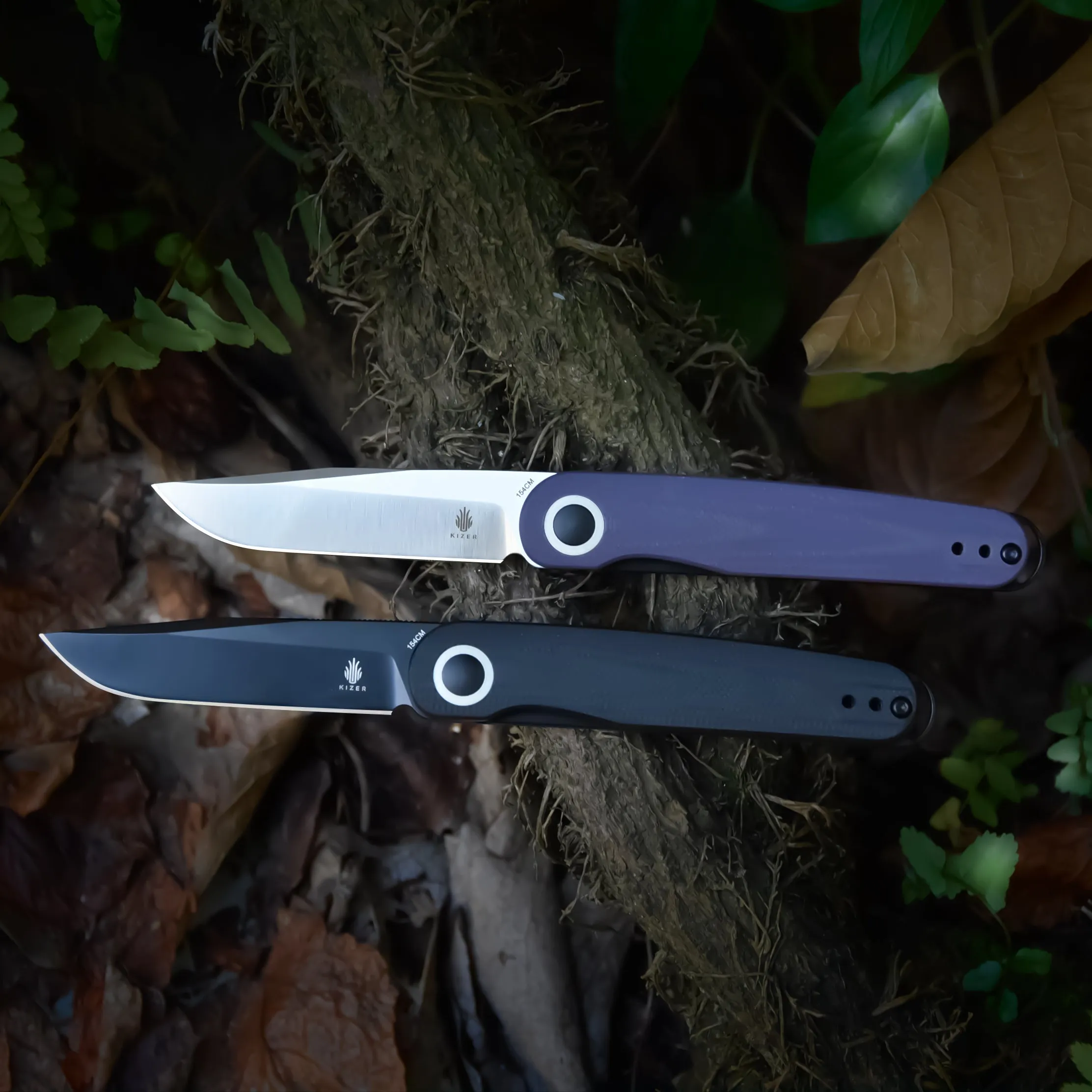 Kizer Azo Squidward Liner Lock Knife Purple G-10 (2.81 Satin) V3604C1