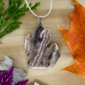 Kona Dolomite Michigan-Shaped Pendant Necklace