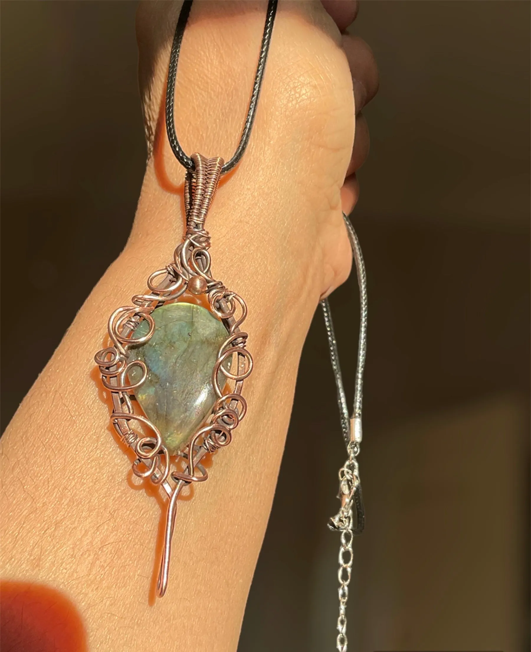 Labradorite Wire Wrapped Pendant