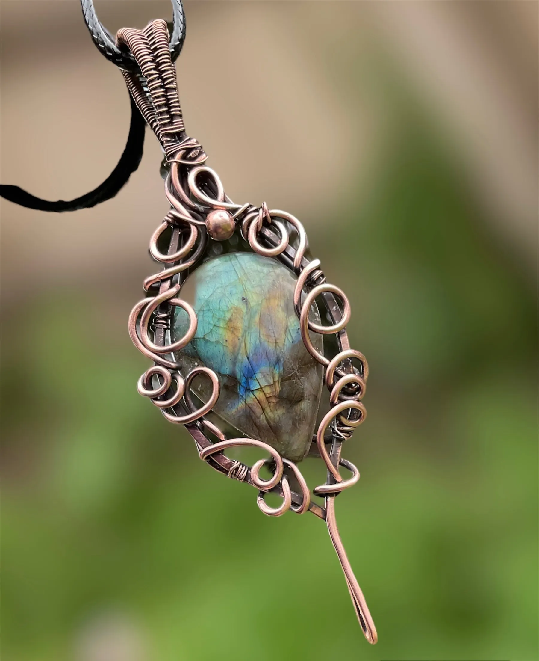 Labradorite Wire Wrapped Pendant