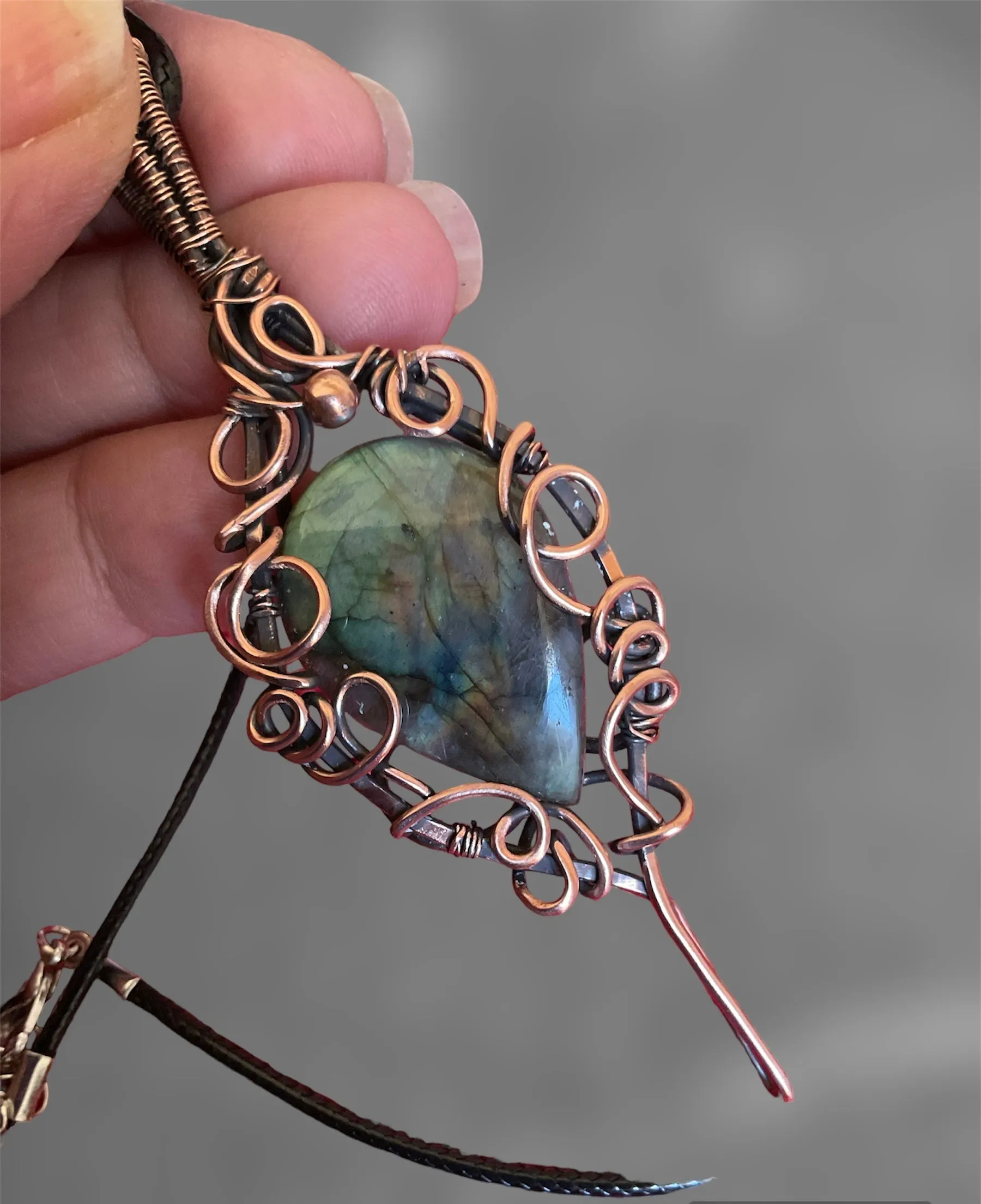 Labradorite Wire Wrapped Pendant