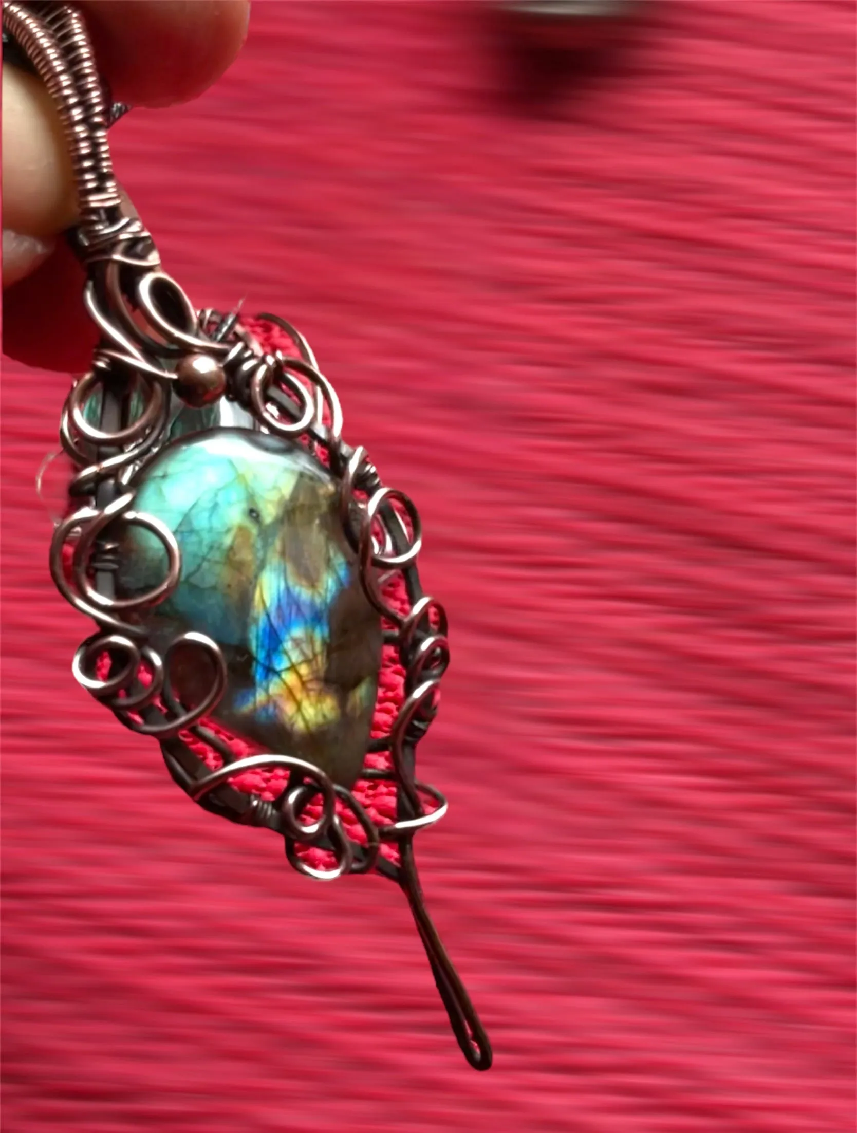 Labradorite Wire Wrapped Pendant