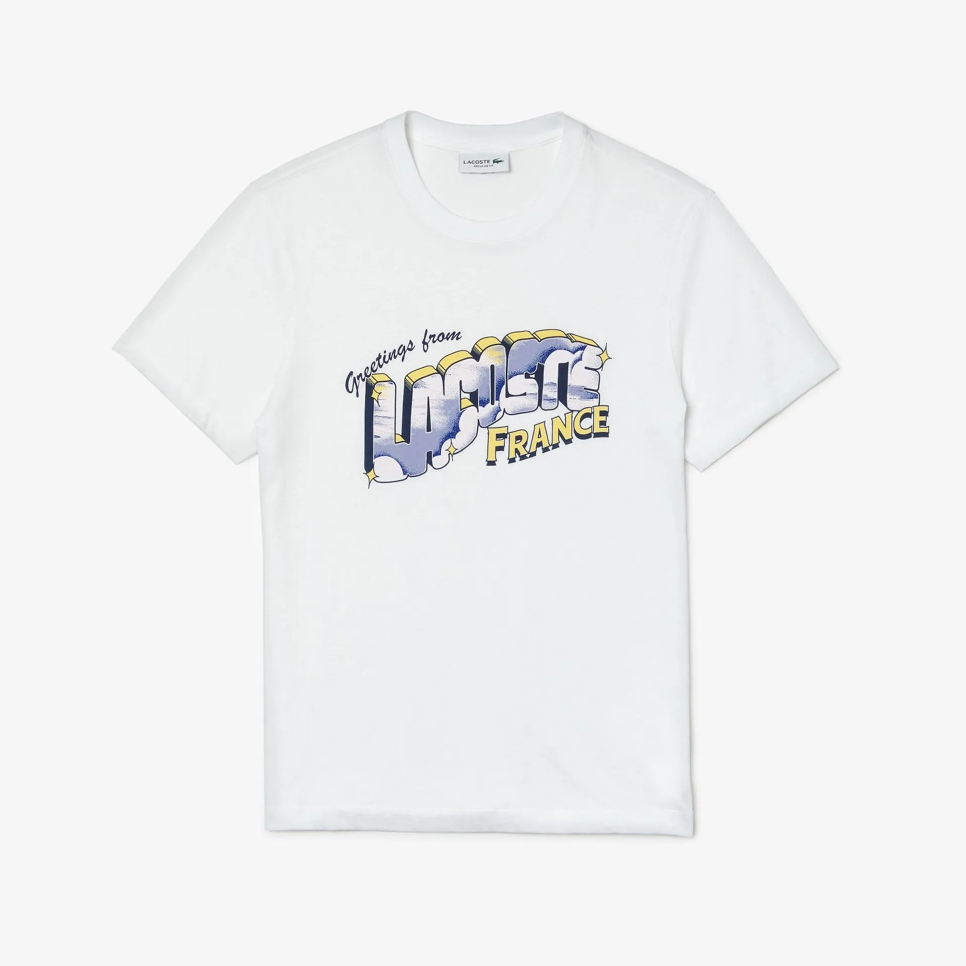 Lacoste Greet Graphic Tee (White/Blue)