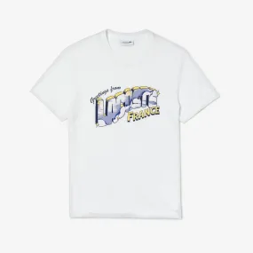 Lacoste Greet Graphic Tee (White/Blue)