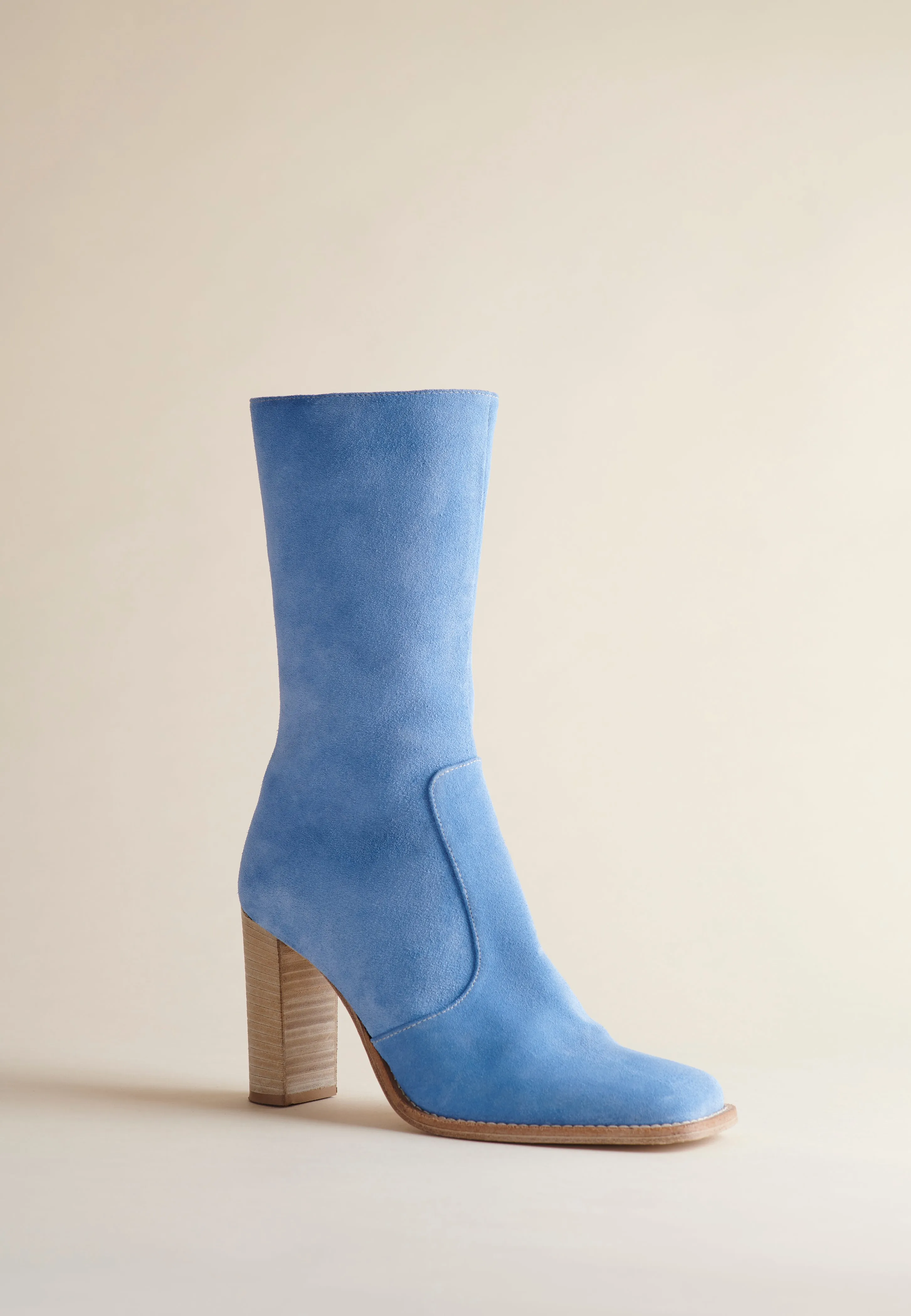 Lauryn Boot in Blue Suede